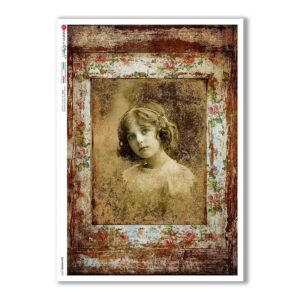 OLD-PHOTOS-0098. Carta di riso vittoriana per decoupage.