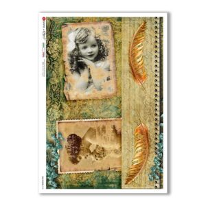 OLD-PHOTOS-0100. Carta di riso vittoriana per decoupage.