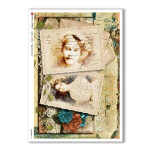 OLD-PHOTOS-0101. Carta di riso vittoriana per decoupage.