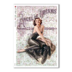 PINUP-0025. Carta di riso pin-up per decoupage.