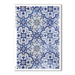 TILES-0040. Carta di riso tegole per decoupage.