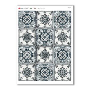 TILES-0041. Carta di riso tegole per decoupage.