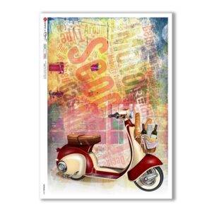 VEHICLES-0041. Carta di riso veicoli per decoupage.