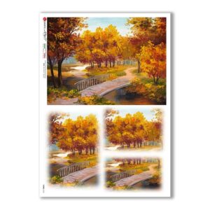 VIEWS-0162. Carta di Riso paesaggi per decoupage