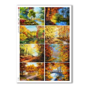 VIEWS-0164. Carta di Riso paesaggi per decoupage