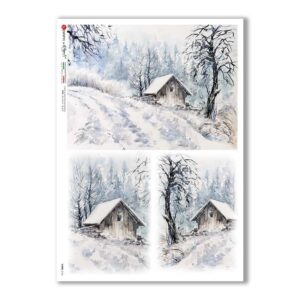 VIEWS-0166. Carta di Riso paesaggi per decoupage