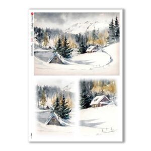 VIEWS-0167. Carta di Riso paesaggi per decoupage