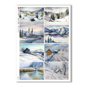 VIEWS-0168. Carta di Riso paesaggi per decoupage