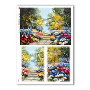 VIEWS-0171. Carta di Riso paesaggi per decoupage