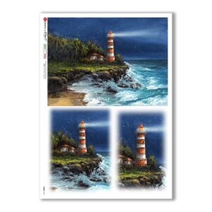 VIEWS-0174. Carta di Riso paesaggi per decoupage