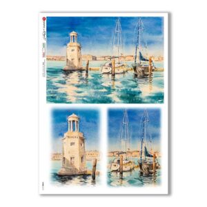 VIEWS-0175. Carta di Riso paesaggi per decoupage