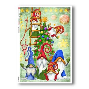 CHRISTMAS-0316. Carta di riso Natale per decoupage.