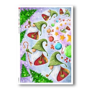 CHRISTMAS-0317. Carta di riso Natale per decoupage.