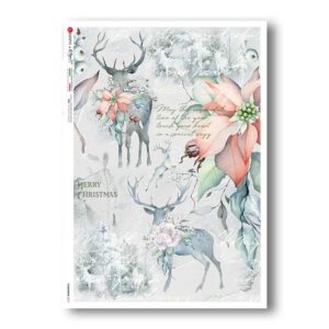 CHRISTMAS-0319. Carta di riso Natale per decoupage.