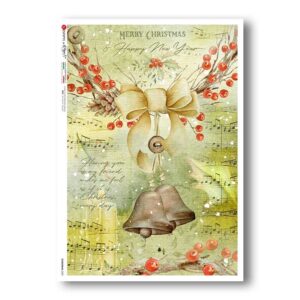 CHRISTMAS-0320. Carta di riso Natale per decoupage.