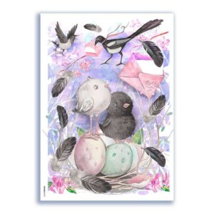 ANIMALS-0173. Carta di riso animali per decoupage.