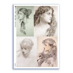 ARTWORK-0115. Carta di riso opere d'arte per decoupage.