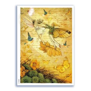FAIRIES-0085. Carta di riso fate per decoupage.