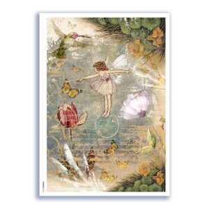 FAIRIES-0086. Carta di riso fate per decoupage.