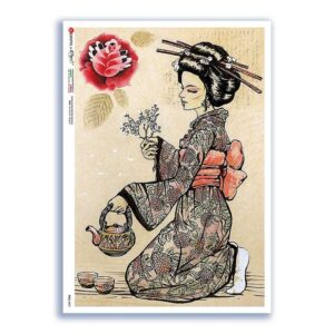 FOLK-0092. Carta di riso etniche per decoupage.