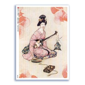 FOLK-0093. Carta di riso etniche per decoupage.