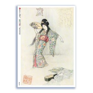 FOLK-0095. Carta di riso etniche per decoupage.