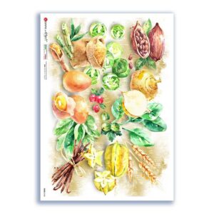 FOOD-0148. Carta di riso cucina per decoupage.