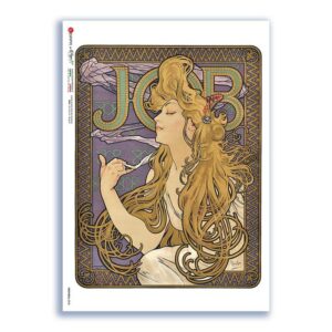 NOUVEAU-0028. Carta di riso art nouveau per decoupage.