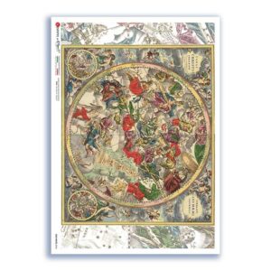 OLD-MAPS-0045. Carta di riso mappe antiche per decoupage.