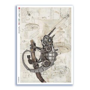 OLD OBJECTS-0026. Carta di riso oggetti vintage per decoupage.