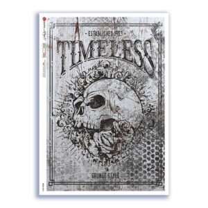 SKULL-0023. Carta di riso teschi per decoupage.