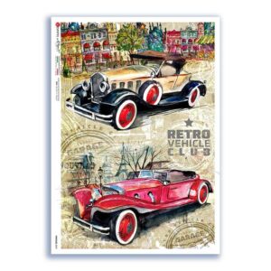 VEHICLES-0049. Carta di riso veicoli per decoupage.