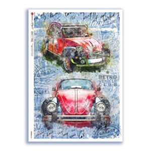 VEHICLES-0051. Carta di riso veicoli per decoupage.