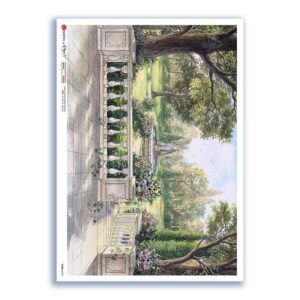VIEWS-0178. Carta di Riso paesaggi per decoupage