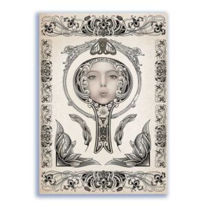 GF-ART NOUVEAU-010. Carta di riso grande formato