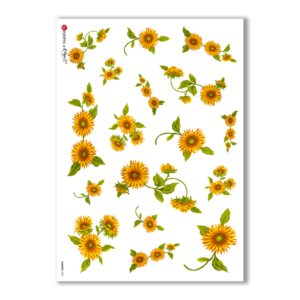 FLOWERS-0002. Carta di riso fiori per decoupage.