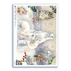 ANIMALS-0193. Carta di riso animali per decoupage.