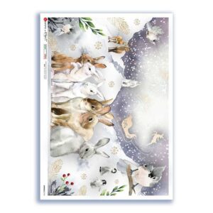 ANIMALS-0194. Carta di riso animali per decoupage.