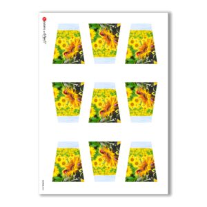 FLOWERS-0003. Carta di riso fiori per decoupage.