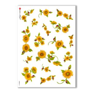 FLOWERS-0004. Carta di riso fiori per decoupage.