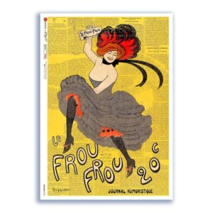 NOUVEAU-0035. Carta di riso art nouveau per decoupage.