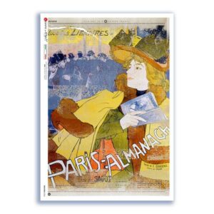 NOUVEAU-0036. Carta di riso art nouveau per decoupage.