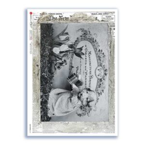 OLD-PHOTOS-0107. Carta di riso vittoriana per decoupage.