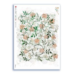 PATTERN-0211. Carta di riso texture per decoupage.