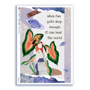 PHRASES-0042-UK. Carta di riso frasi per decoupage.