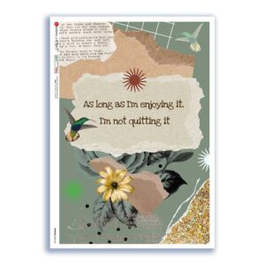 PHRASES-0043-UK. Carta di riso frasi per decoupage.