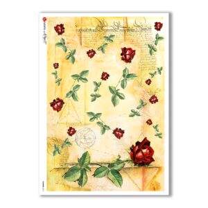 FLOWERS-0016. Carta di riso fiori per decoupage.