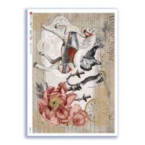 SCENE-0125. Carta di riso pittorico per decoupage.