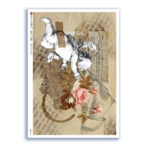 SCENE-0126. Carta di riso pittorico per decoupage.