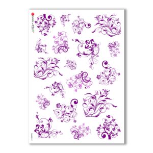 FLOWERS-0017. Carta di riso fiori per decoupage.
